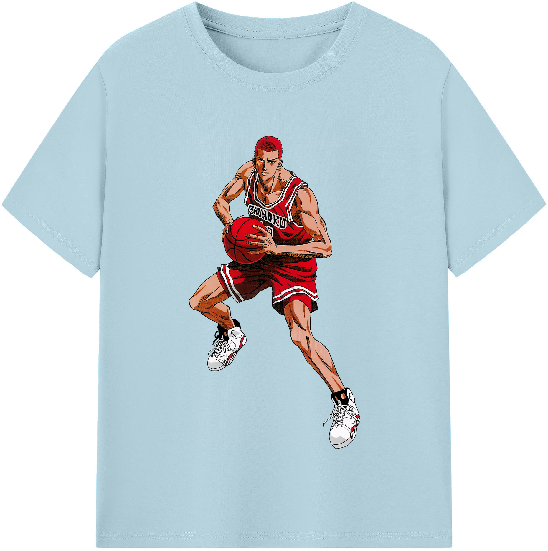 SLAM DUNK／スラムダンク 綿100％半袖Tシャツ（フロントプリント）